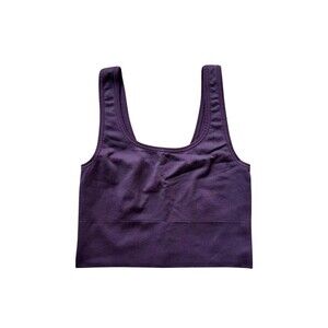 Athleta Ribbed Crop Tank Top Purple XS